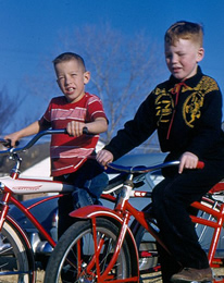 50s kids on bikes