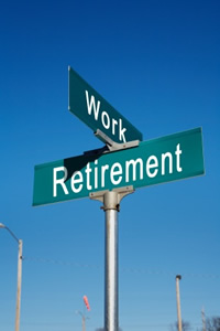 work or retire sign
