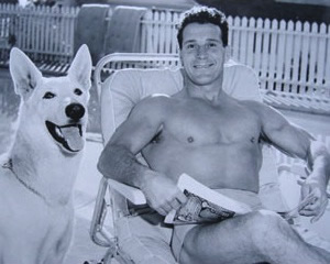 Jack LaLanne and dog