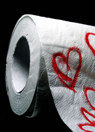 toilet paper hearts