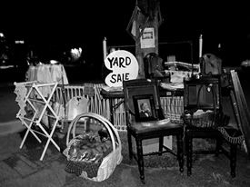 yard sale at nite