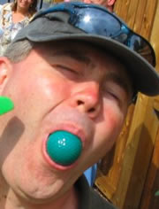 golf ball in mouth