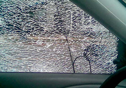 broken car window