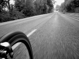 bike on open road