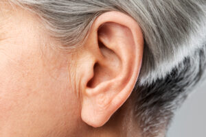 closeup of human ear